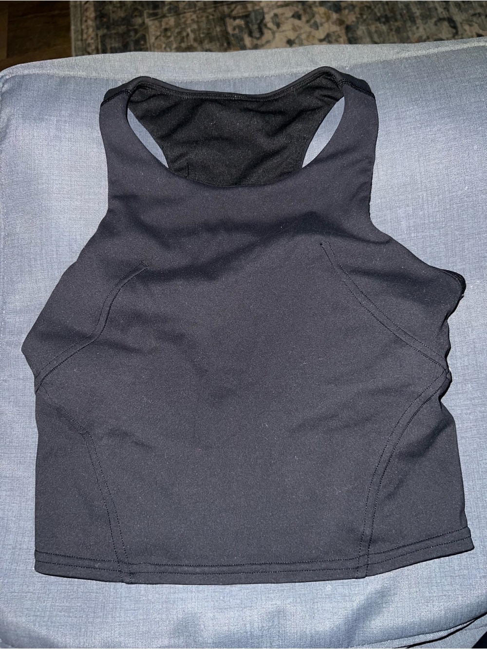 lululemon athletica Black High-Neck Racerback Crop Sports Bra